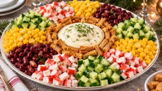 На праздники готовлю салат-конструктор «Фуршет»: каждый собирает закуску по вкусу и не воротит нос — беспроигрышный вариант