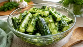Мариную огурцы только так — всего 1 час и хрустящая вкуснятина готова: за летним столом идет на ура