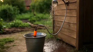 Портативный душ с насосом из Fix Price за 499 рублей: воду в тазике не грею – даже посуду можно мыть