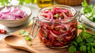 Пока готовится мясо — делаю этот ароматный лучок: 30 минут — и на столе обалденная закуска