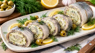 Такой селедки вы еще не пробовали: рулет с сыром и оливками — душевная закуска на любой стол