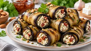 Вкуснючие рулетики из баклажанов с сыром и чесноком: готовятся быстро и становятся главной закуской на столе — пикантно и изысканно