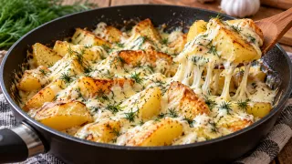 Полкило картошки и 70 г сметаны: готовлю простой ужин с тянущимся сыром и румяной корочкой — аромат собирает семью на кухне