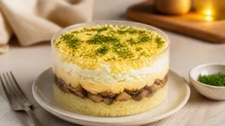 Салат «Грибы под шубой»: без майонеза, а вкус — пальчики оближешь, хоть запасай на зиму