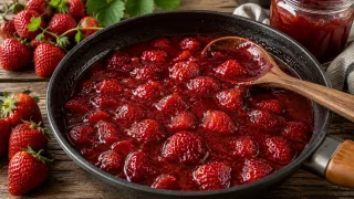 Клубничное варенье больше не варю, а жарю — получается в сто раз вкуснее: ягодки целые, а сахара меньше