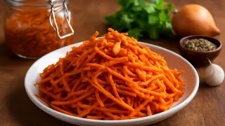 Тыква по-корейски за 25 минут: беру 360 г овоща и кориандр – на вкус как морковь, но с сюрпризом