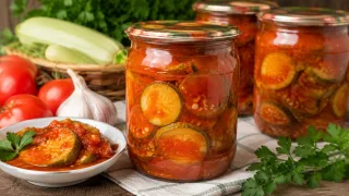 Кабачки прут и прут: пустила их все на отпадную закуску — мариную в томатной заливке и всю зиму радуюсь