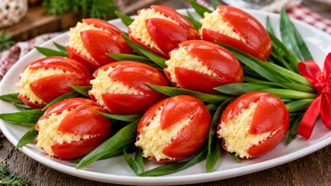 У всех осень, а у меня «Тюльпаны»: очень вкусная и нарядная закуска на праздничный стол — хорошее настроение обеспечено